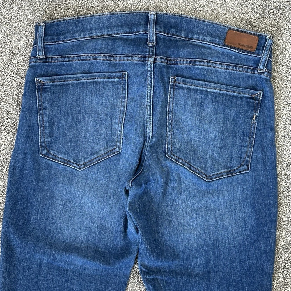 Express Barely Boot Mid-Rise Stretch Blue Jeans ~ Women's 10R - 33"ins - Picture 5 of 8